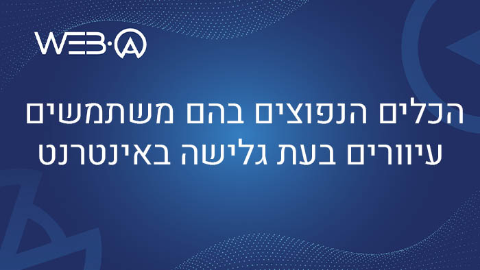 מאמר מפורט המציג מהם הכלים הנפוצים ביותר בקרב אנשים עיוורים בעת גלישה באתר אינטרנט